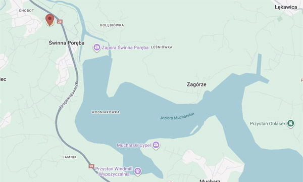 Mapa dojazdu do fabryki